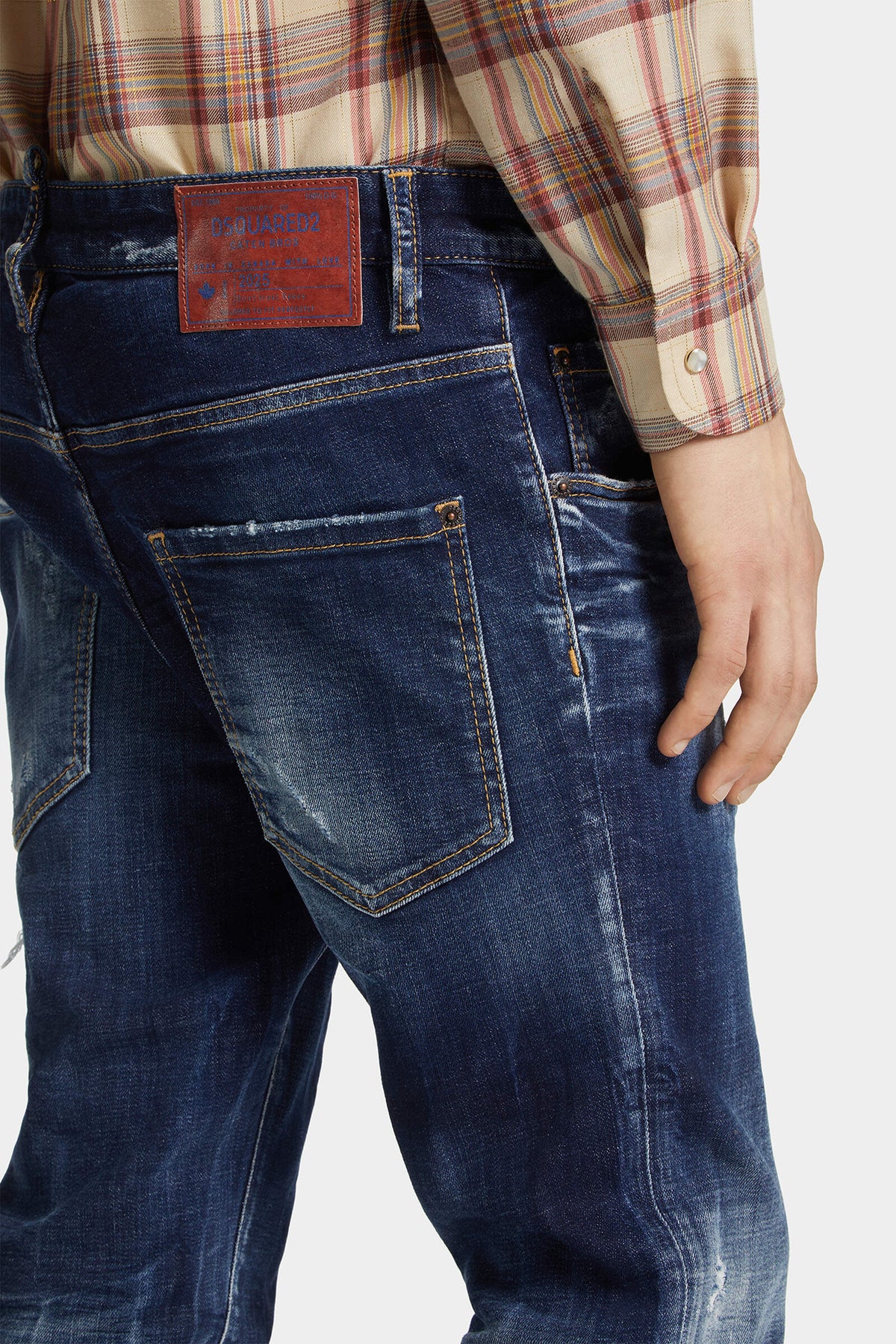 Dark Blue Wash Skater Jeans