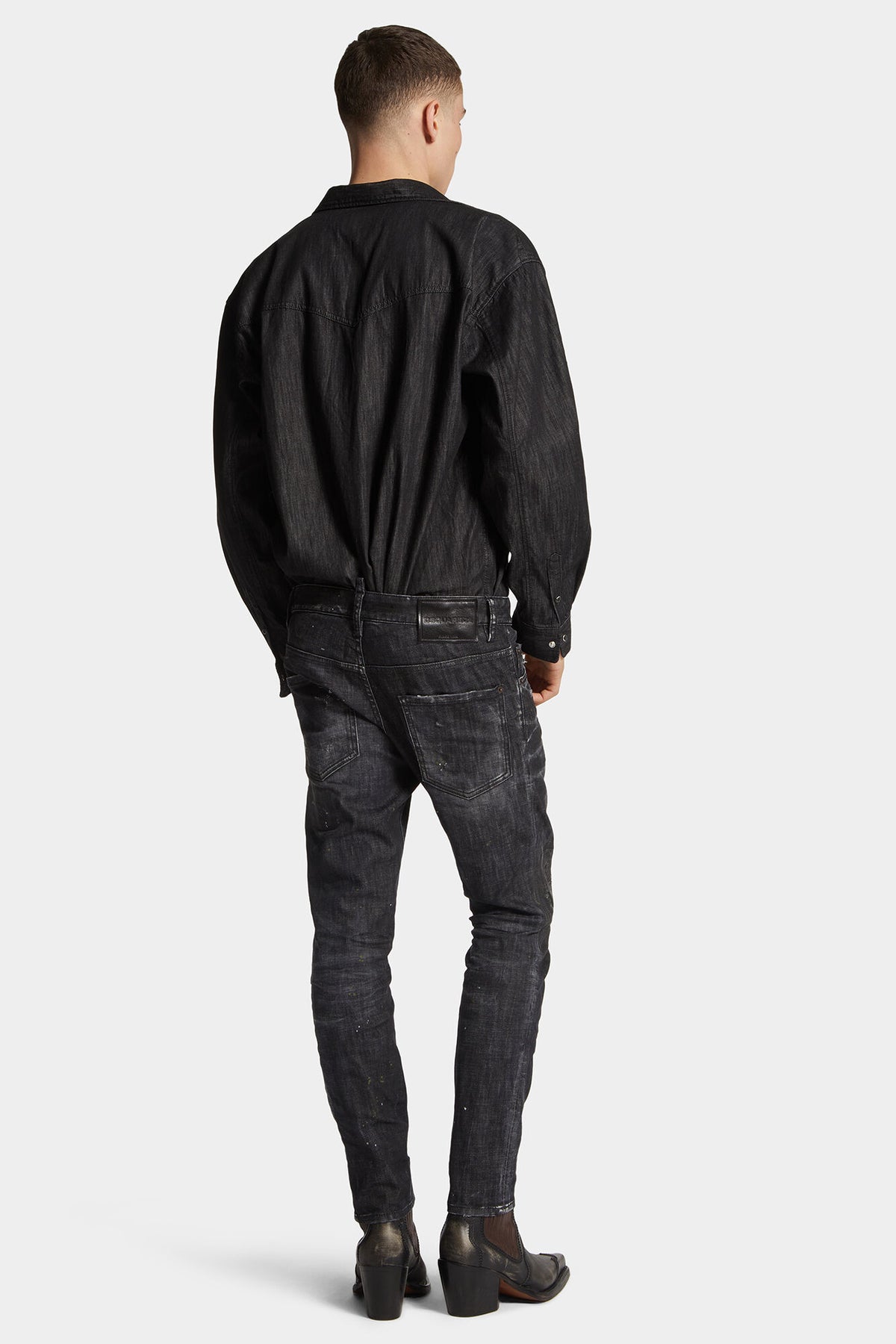 Black Nirvana Wash Skater Jeans