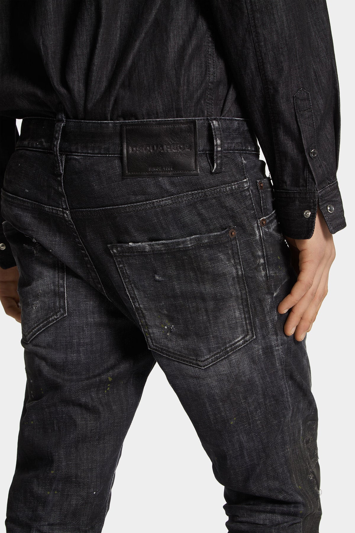 Black Nirvana Wash Skater Jeans