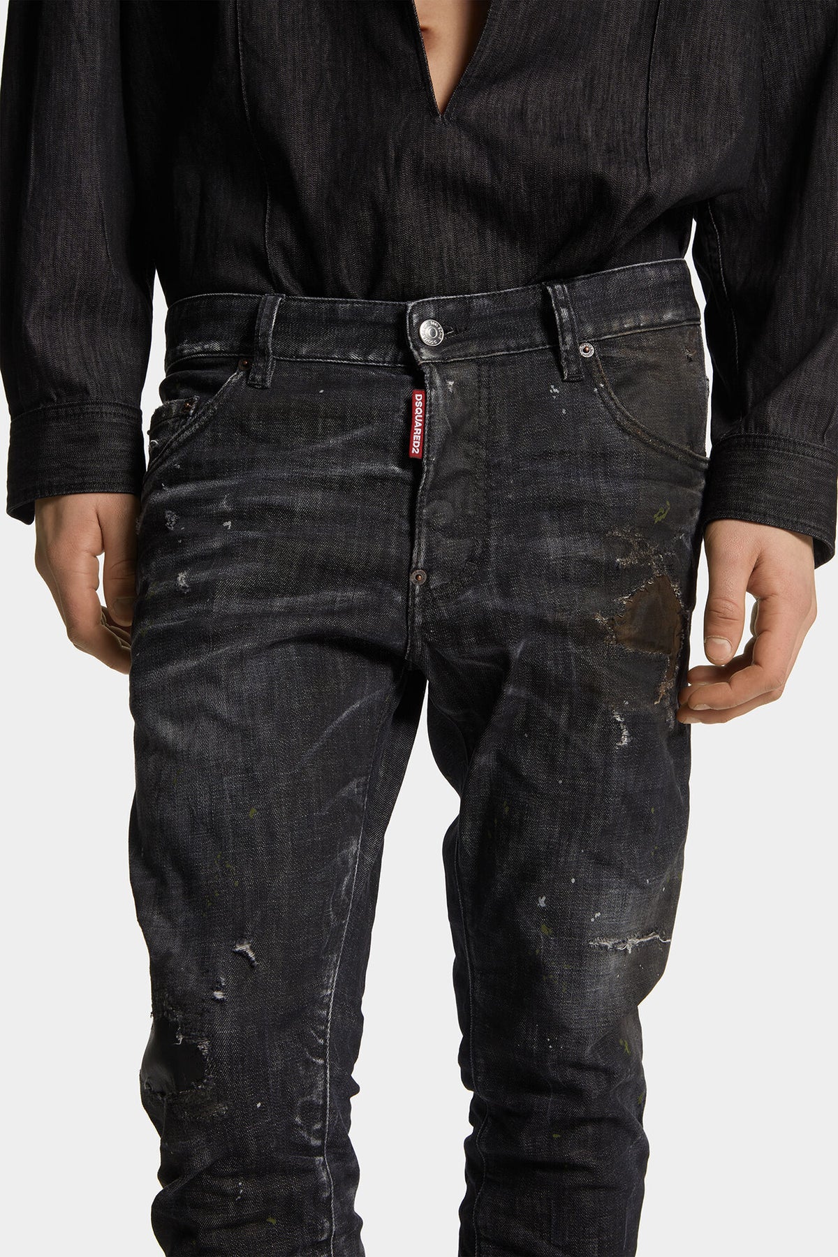 Black Nirvana Wash Skater Jeans