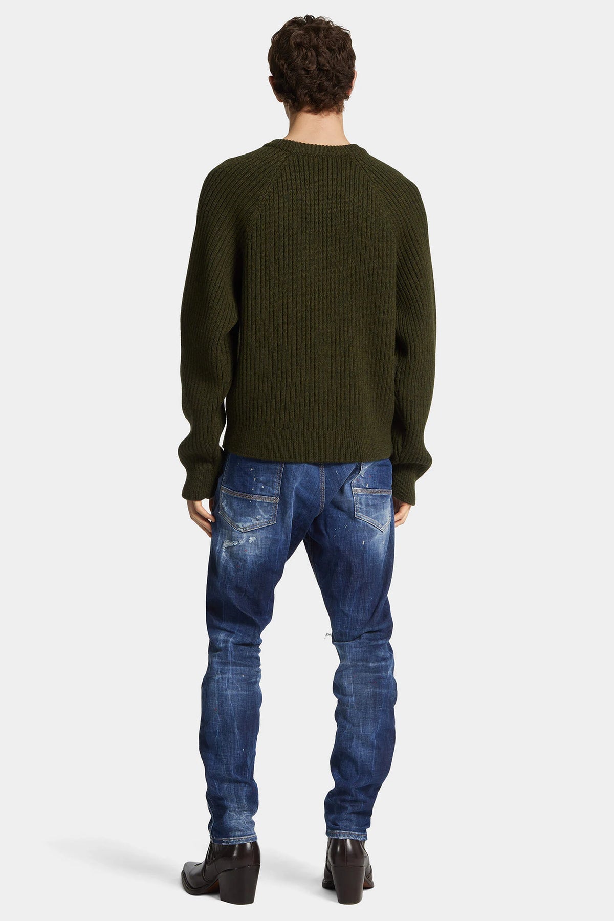 Medium Ripped Wash Cool Guy Mini Front Jeans