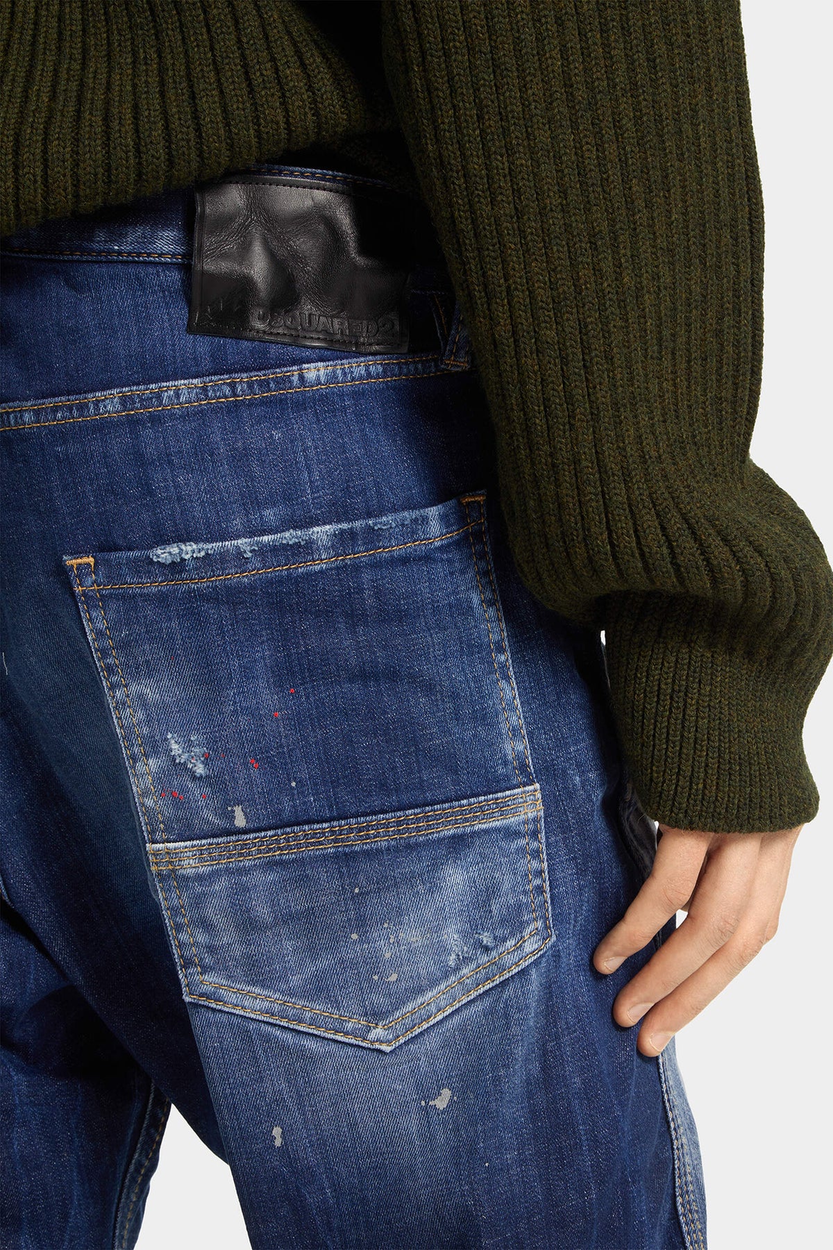 Medium Ripped Wash Cool Guy Mini Front Jeans