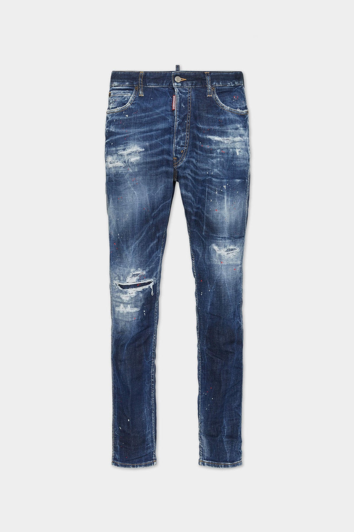 Medium Ripped Wash Cool Guy Mini Front Jeans