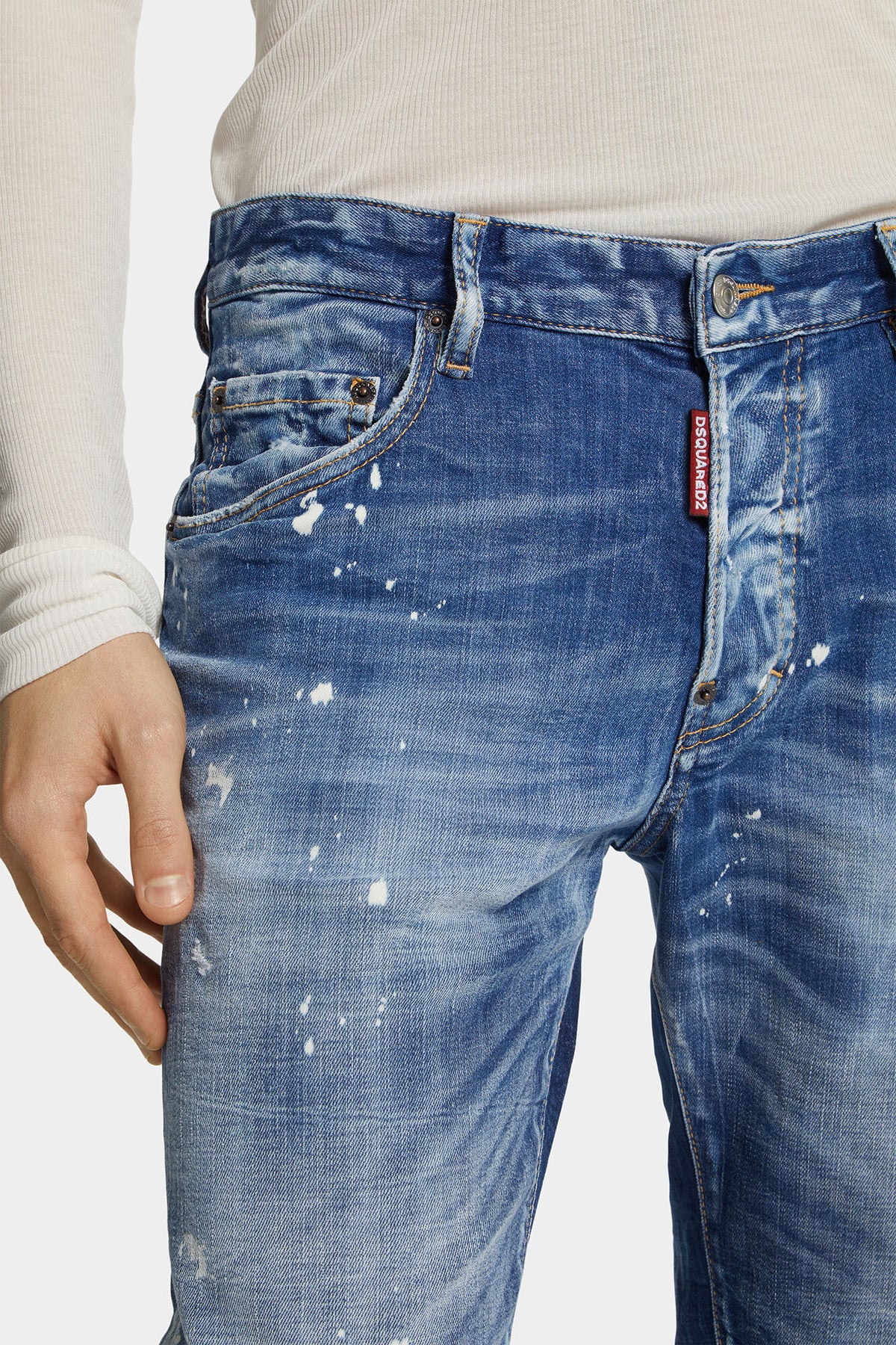 Medium Spots Wash Skater Jeans