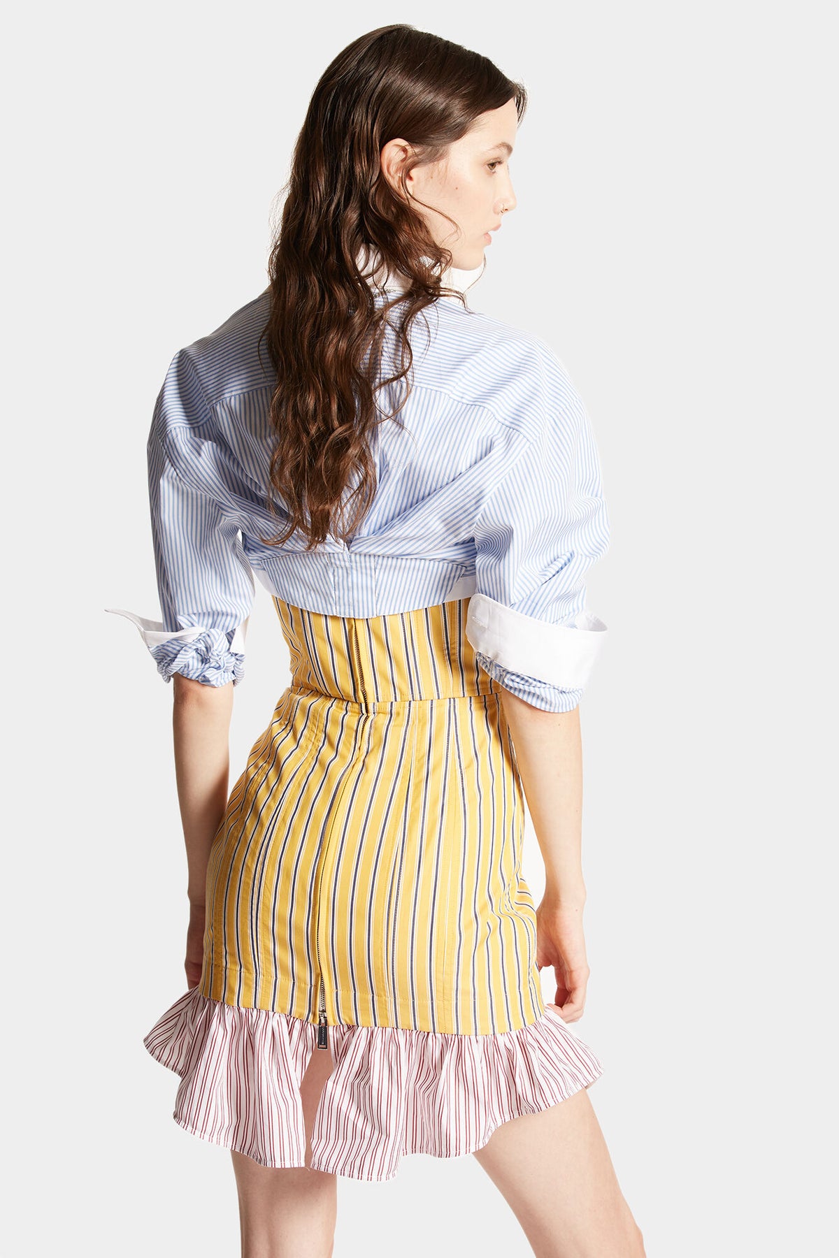 PREPPY STRIPED BUSTIER DRESS