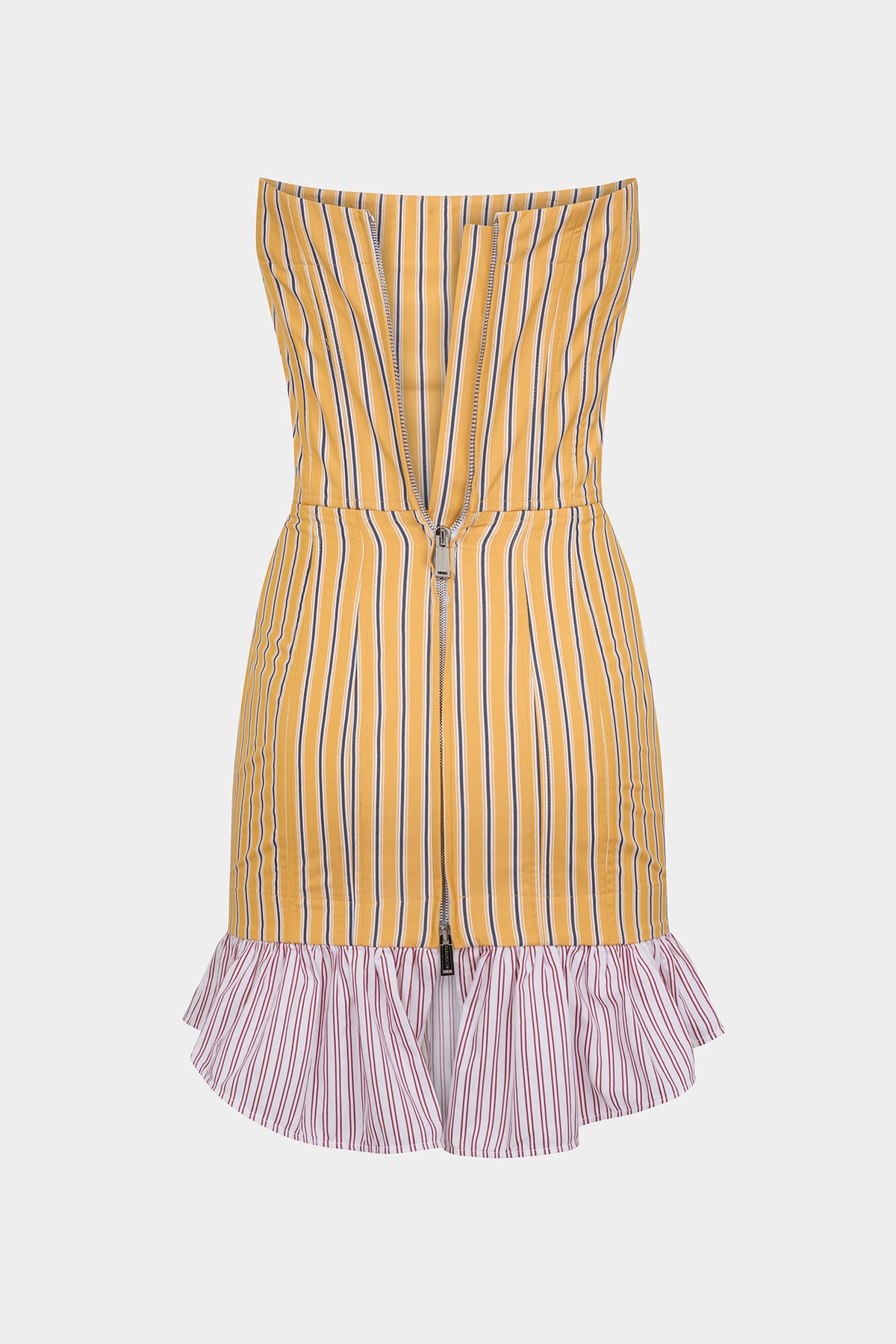 PREPPY STRIPED BUSTIER DRESS