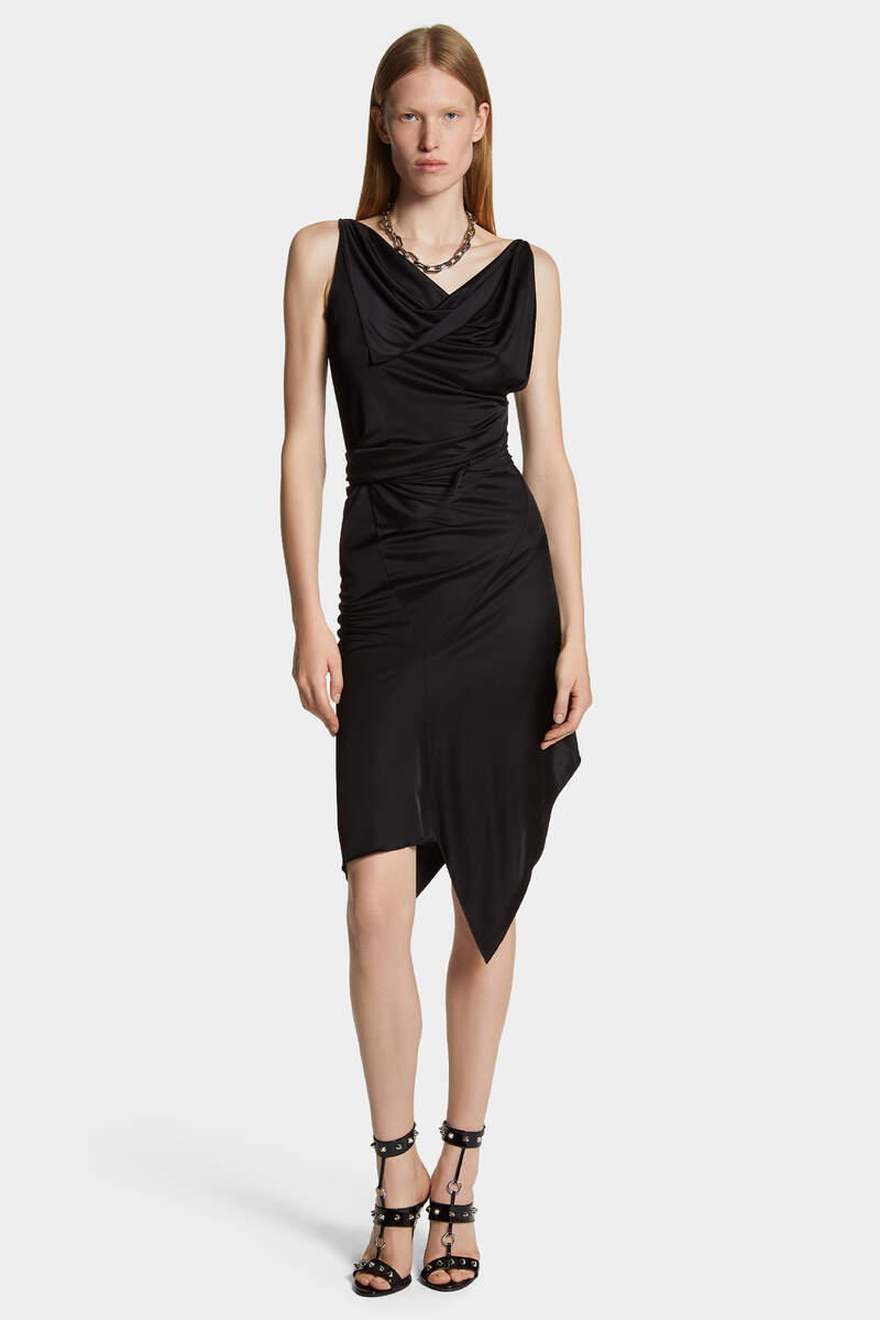 ASYMMETRICAL JERSEY DRESS