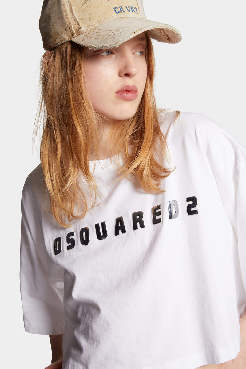 DSQUARED2 CROPPED OVERSIZE FIT T-SHIRT