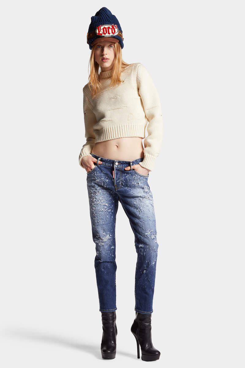 MEDIUM WOOD WORM WASH COOL GIRL JEANS