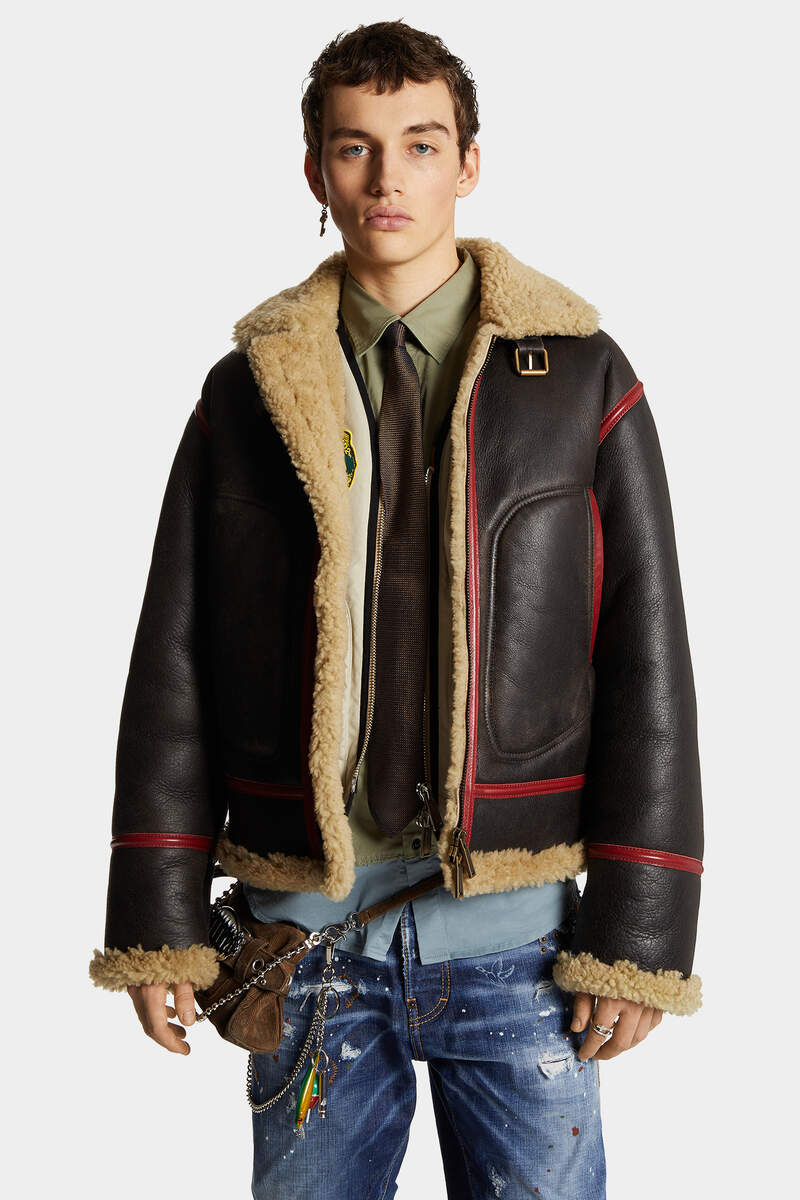 SHEARLING AVIATOR JACKET