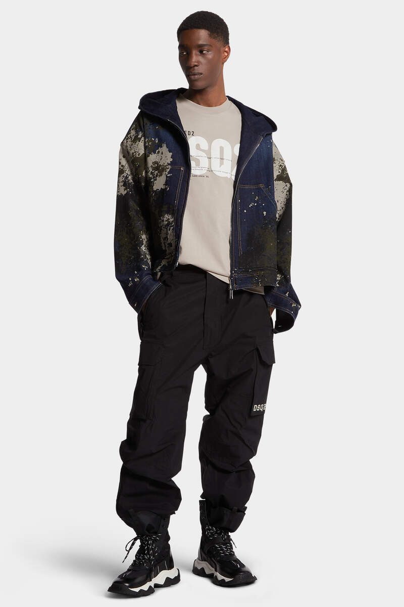 DARK URBAN CAMO WASH WORKWEAR ZIPPED JACKET