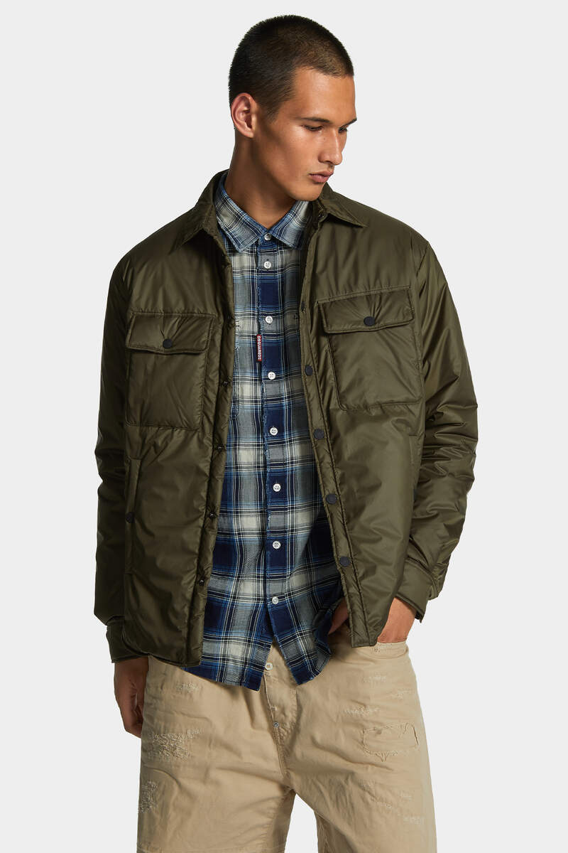 MILITARY LIGHT PUFFER SHIRT