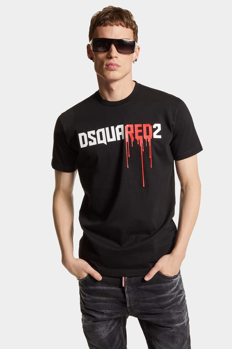 DSQUARED2 T恤BLOODY RED DSQUARED2 COOL FIT T-SHIRT – YC