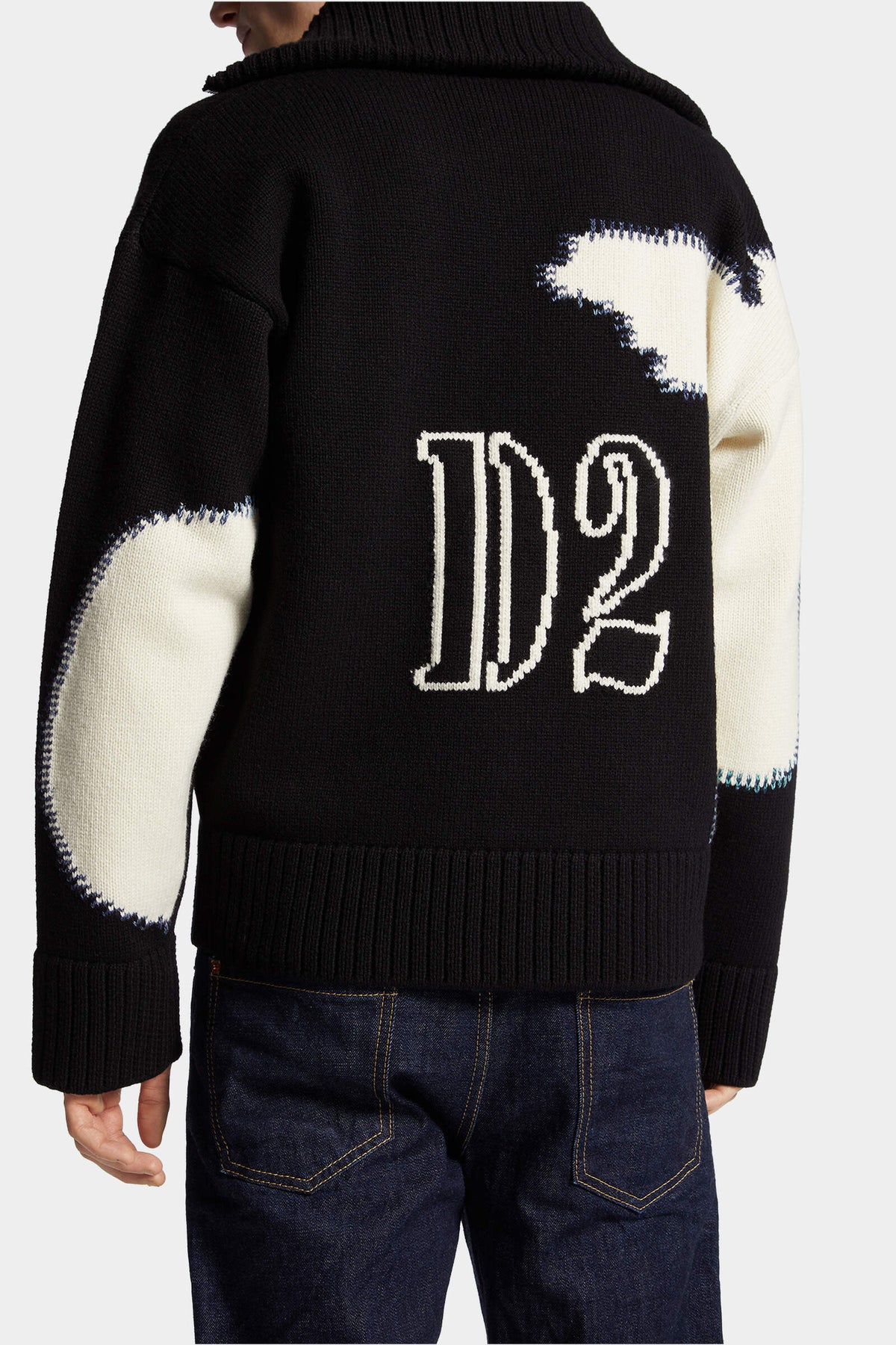 Fake Stitch D2 Zipped Cardigan