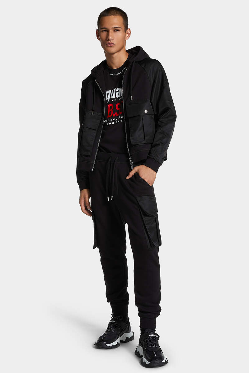 CROPPED RELAX FIT UTILITY HOODIE