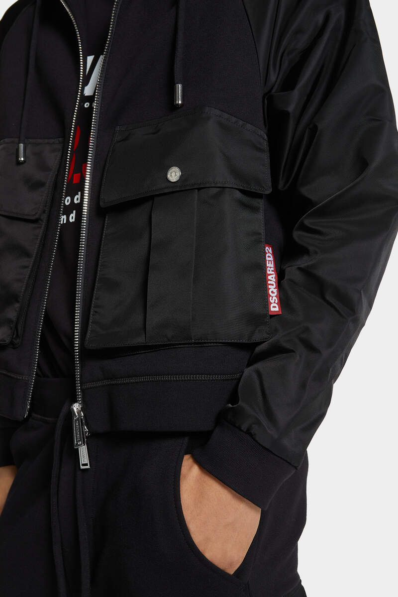 CROPPED RELAX FIT UTILITY HOODIE