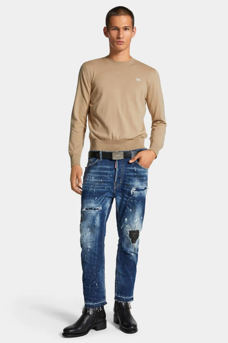 MEDIUM RIPPED WASH BRO JEANS