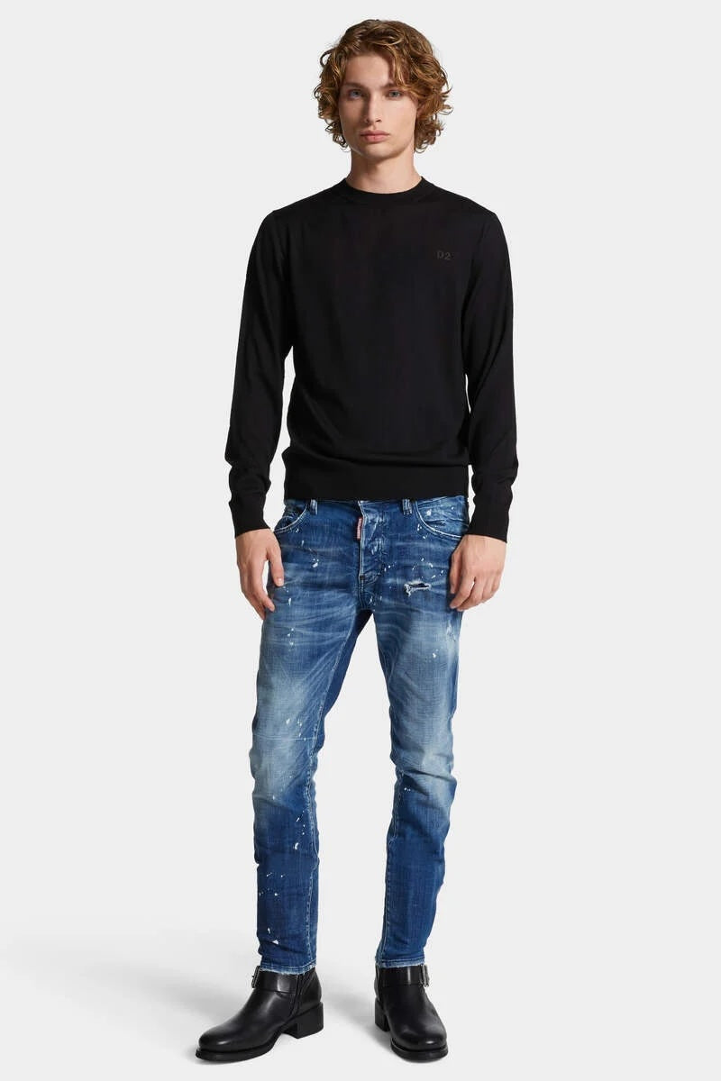 MEDIUM FILO BLU WASH SKATER JEANS