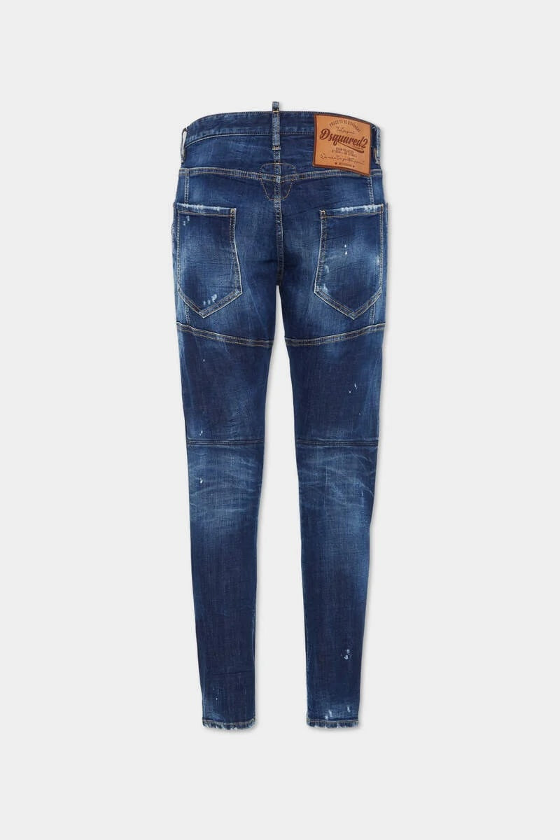 DARK PERFECT CLEAN WASH TIDY BIKER JEANS