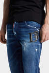 Dark Blue Wash Skater Jeans