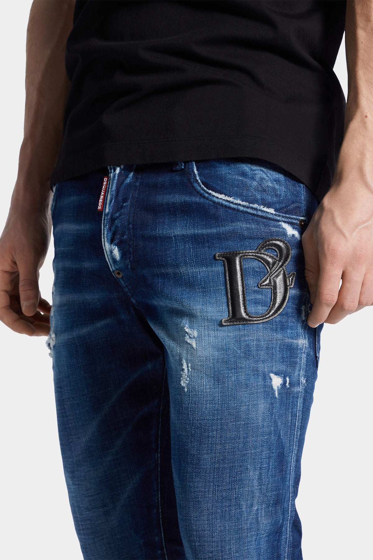 Dark Blue Wash Skater Jeans