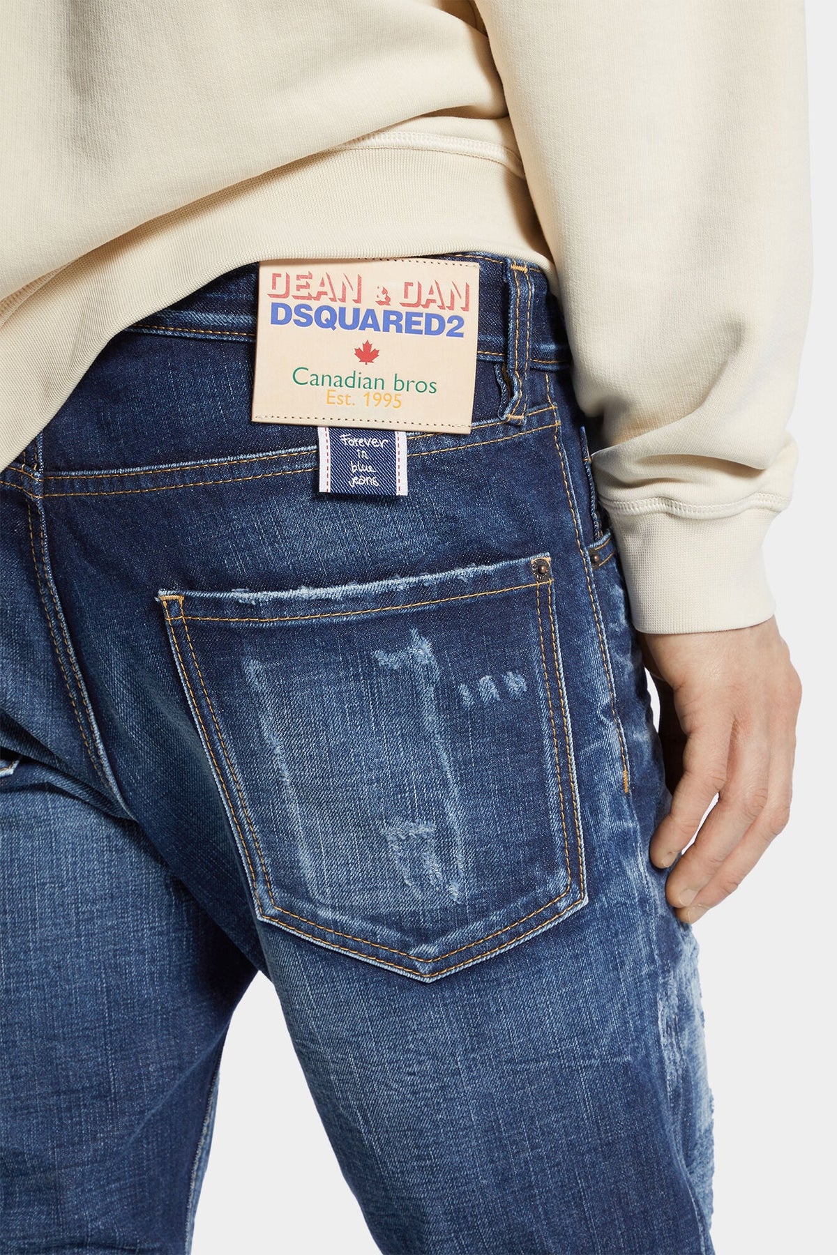 Dark Scratch Wash Cool Guy Jeans