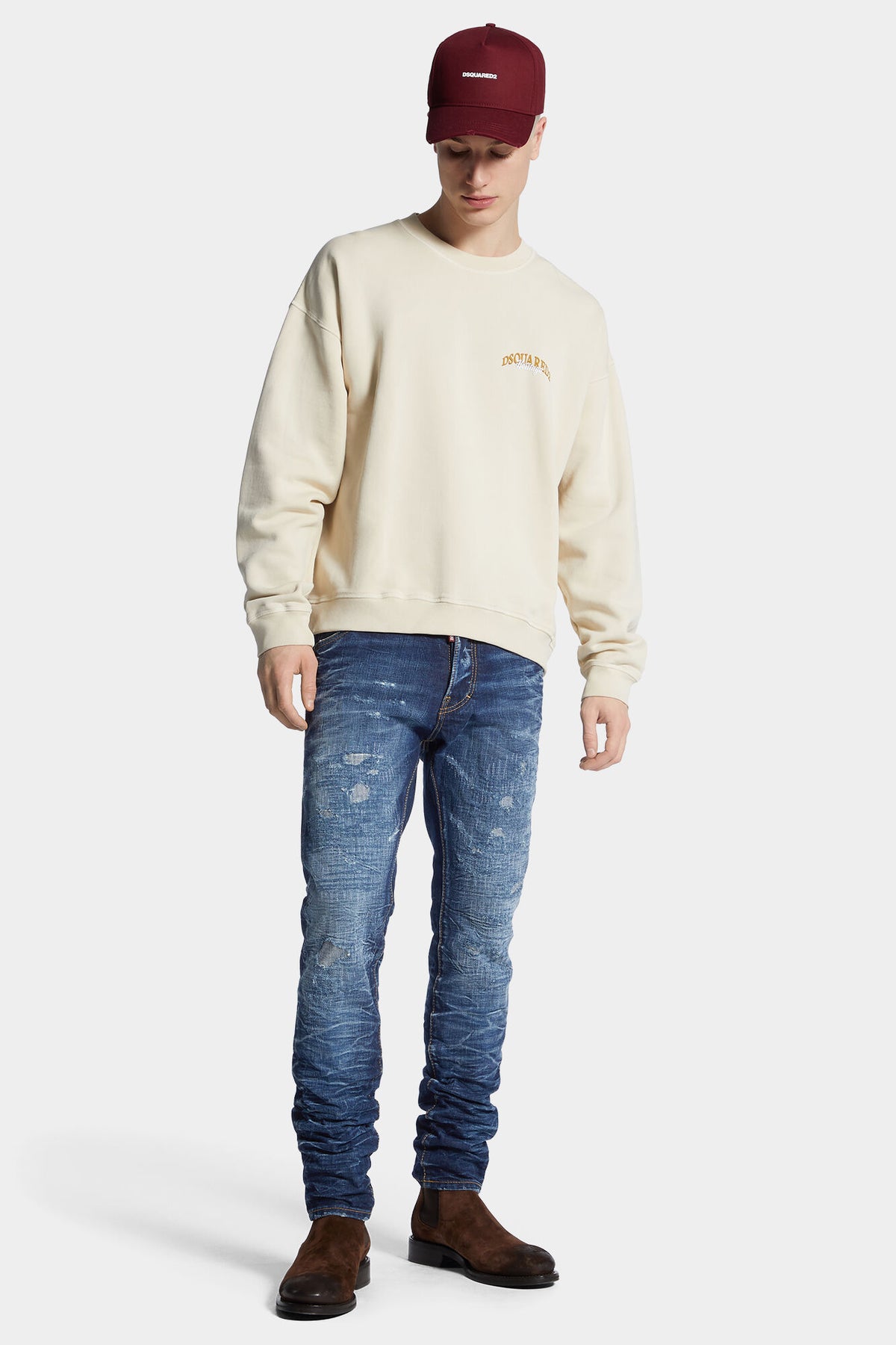 Dark Scratch Wash Cool Guy Jeans