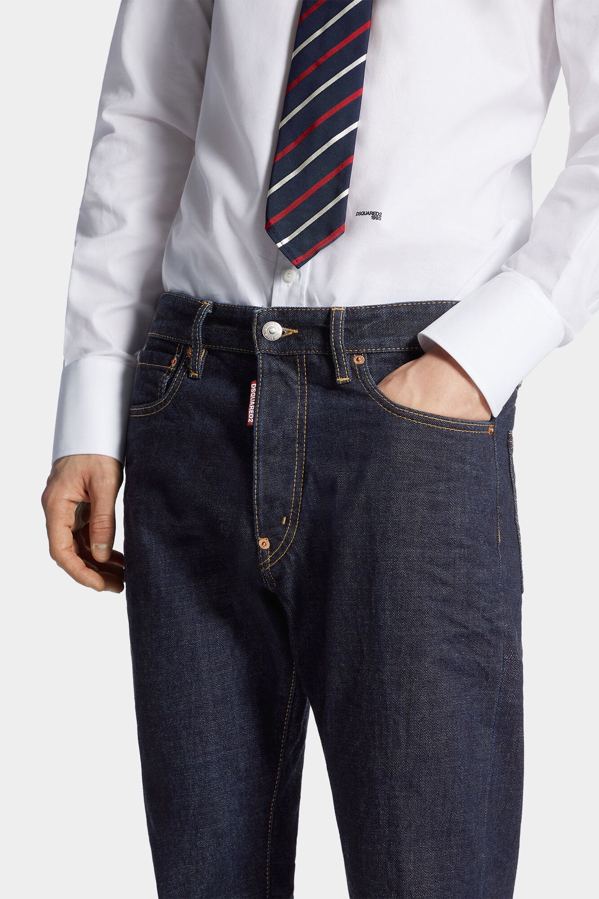 Dark Scratch Wash Cool Guy Jeans