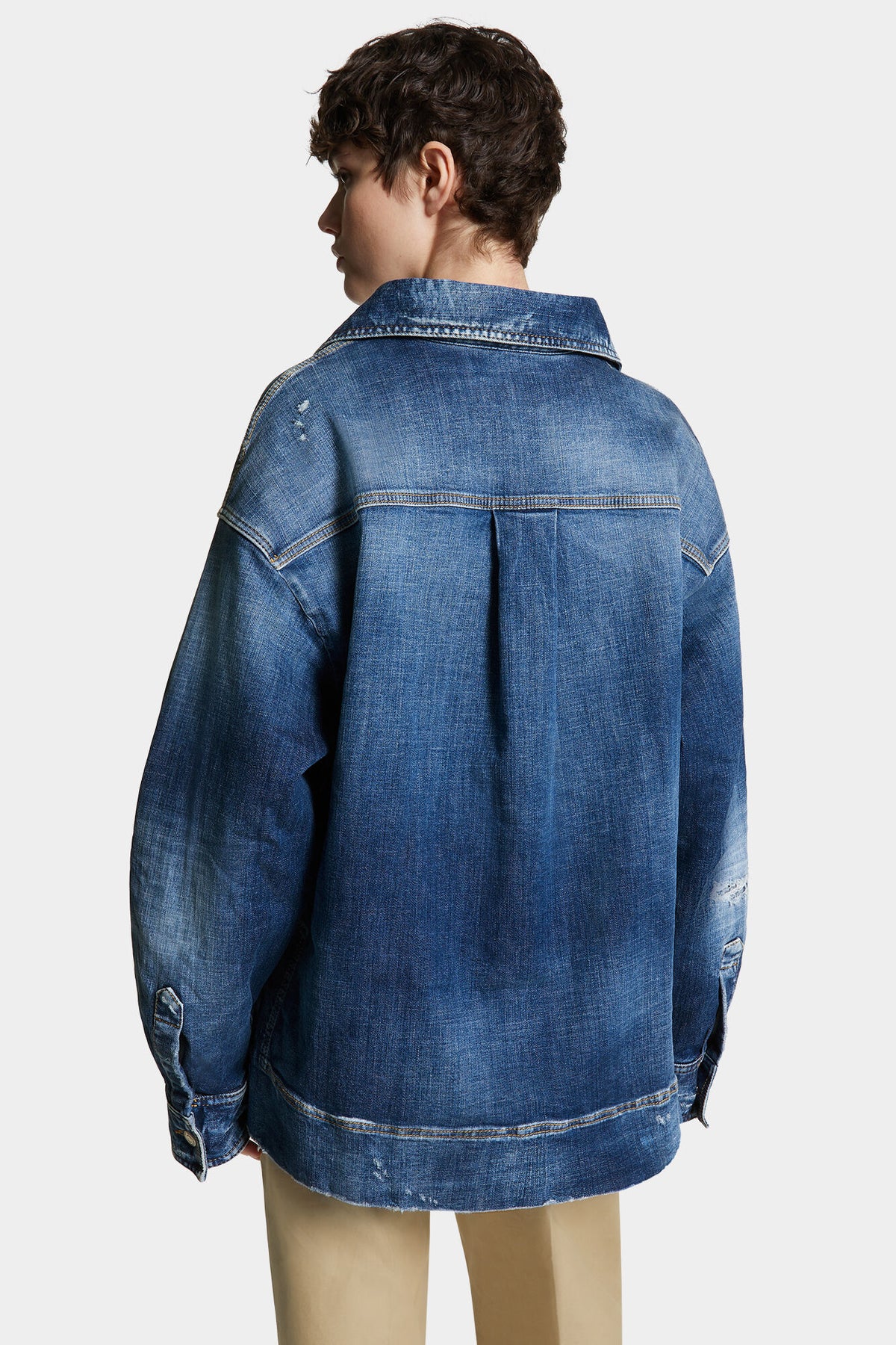 Medium Wash Relaxed Denim Shirt