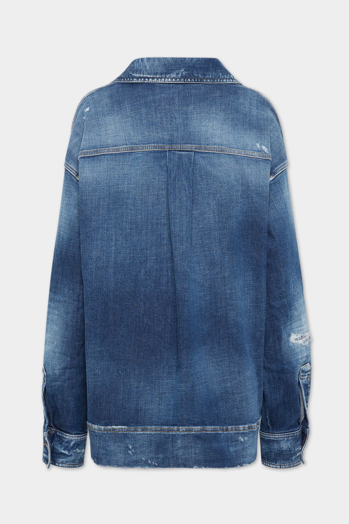 Medium Wash Relaxed Denim Shirt