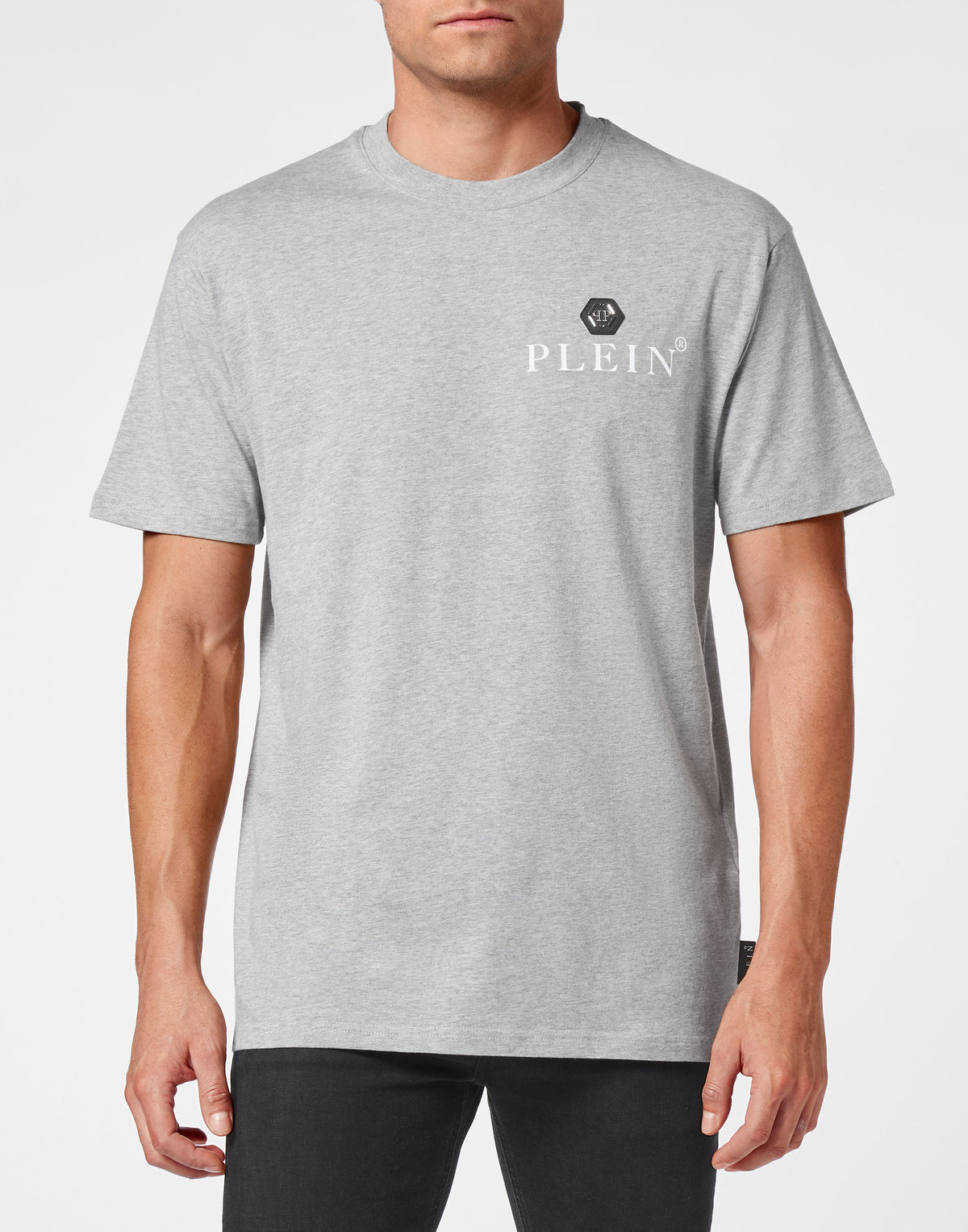 T-shirt Round Neck SS Hexagon grey