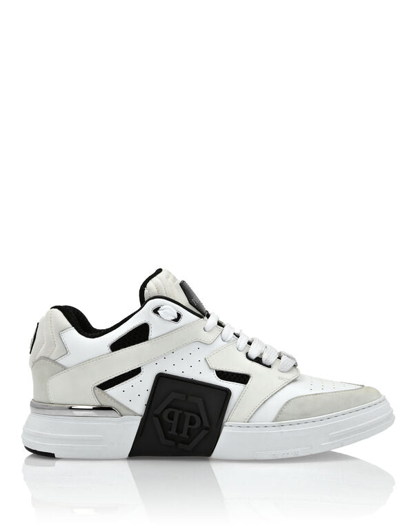 Mix Leather Lo-Top Sneakers