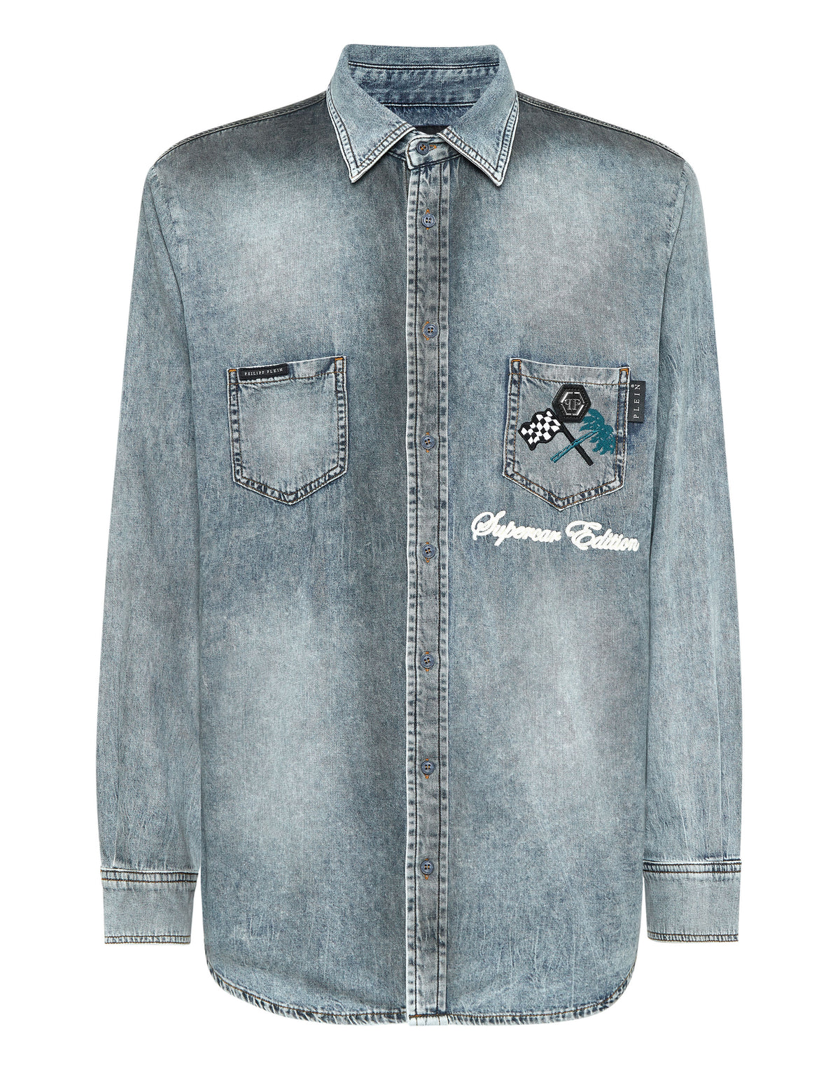 Denim Shirt LS Cars Racing-YC Group|Luxury Fashion