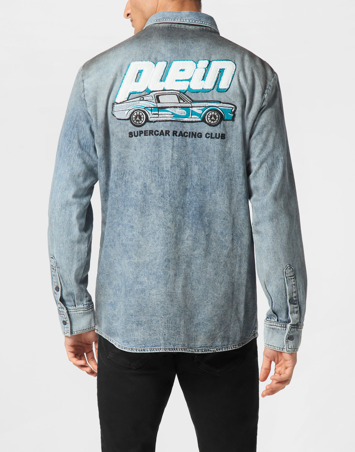 Denim Shirt LS Cars Racing-YC Group|Luxury Fashion