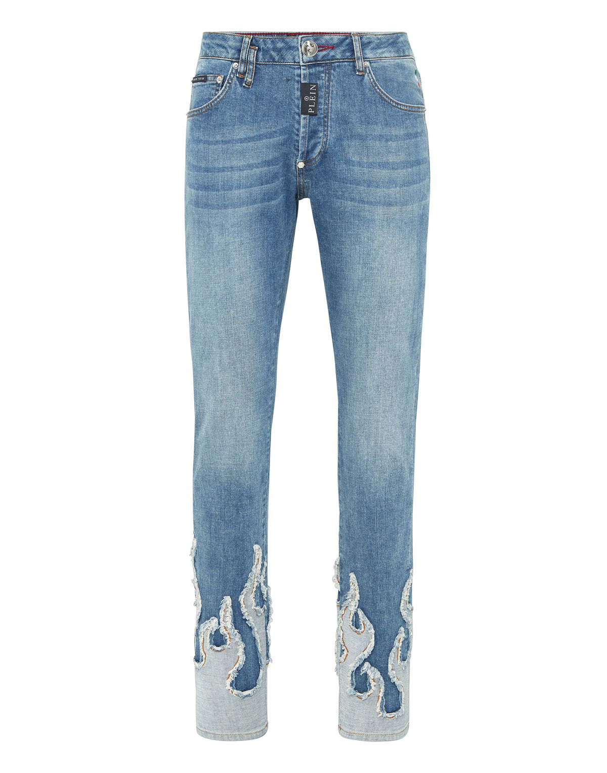 Denim Super Straight Cut Fit Trousers Flame-YC Group|Luxury Fashion