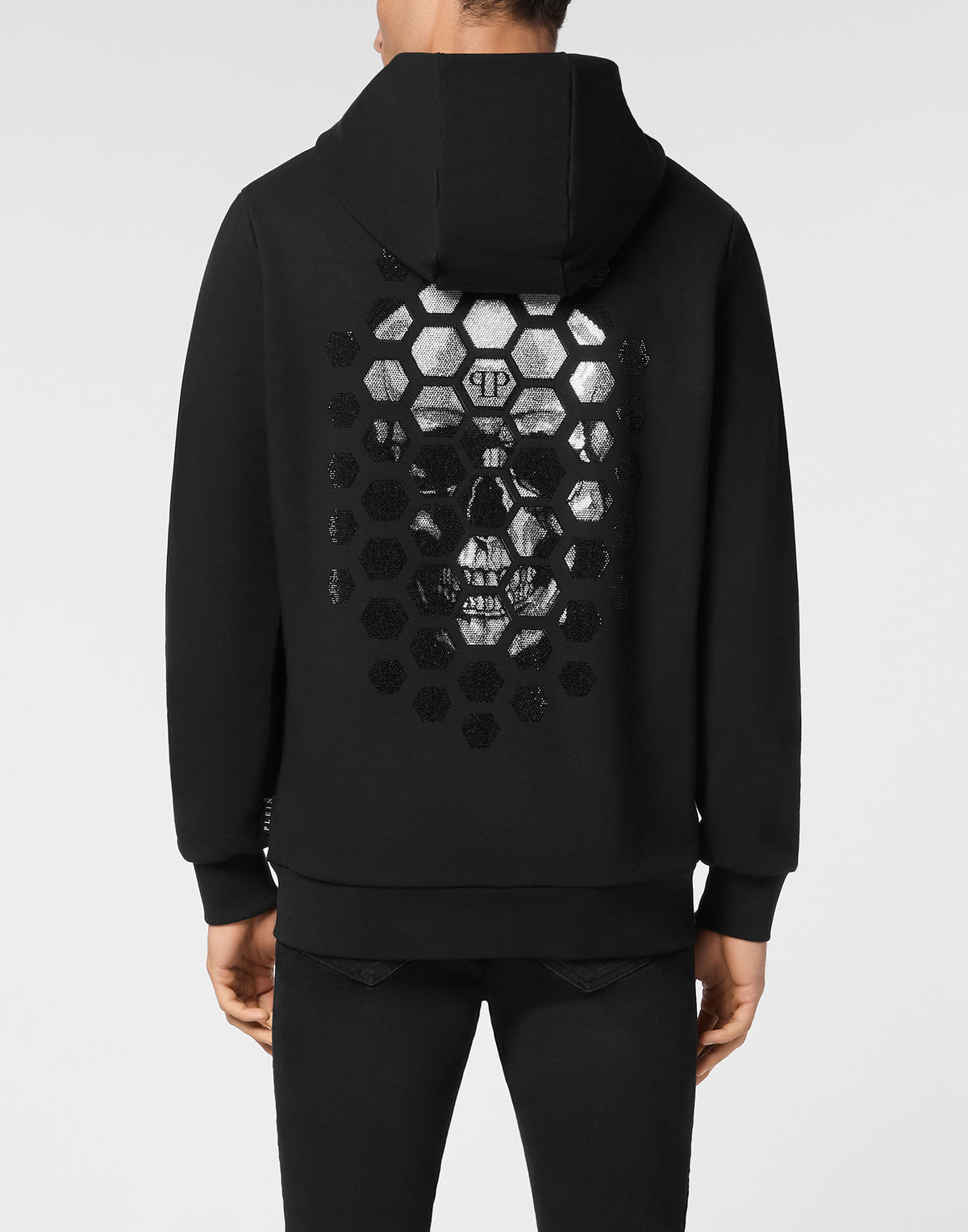 Hoodie Sweatjacket LS Strass Skull