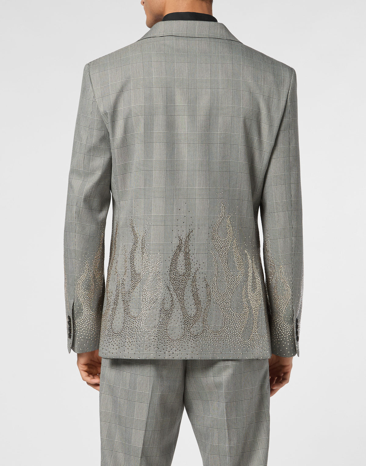 English Check Blazer LS Strass Flame-YC Group|Luxury Fashion