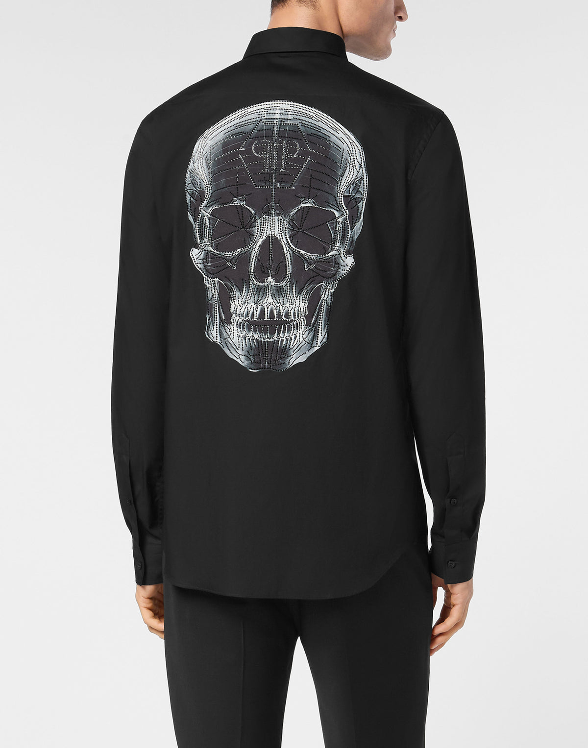 Shirt Sugar Daddy Cut LS Strass Skull