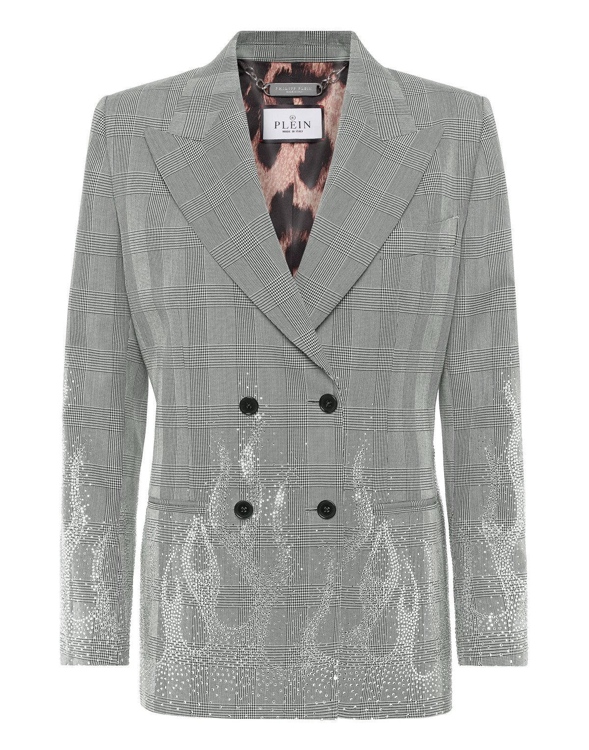 Checkered Gold Fit Blazer Flame-YC Group|Luxury Fashion