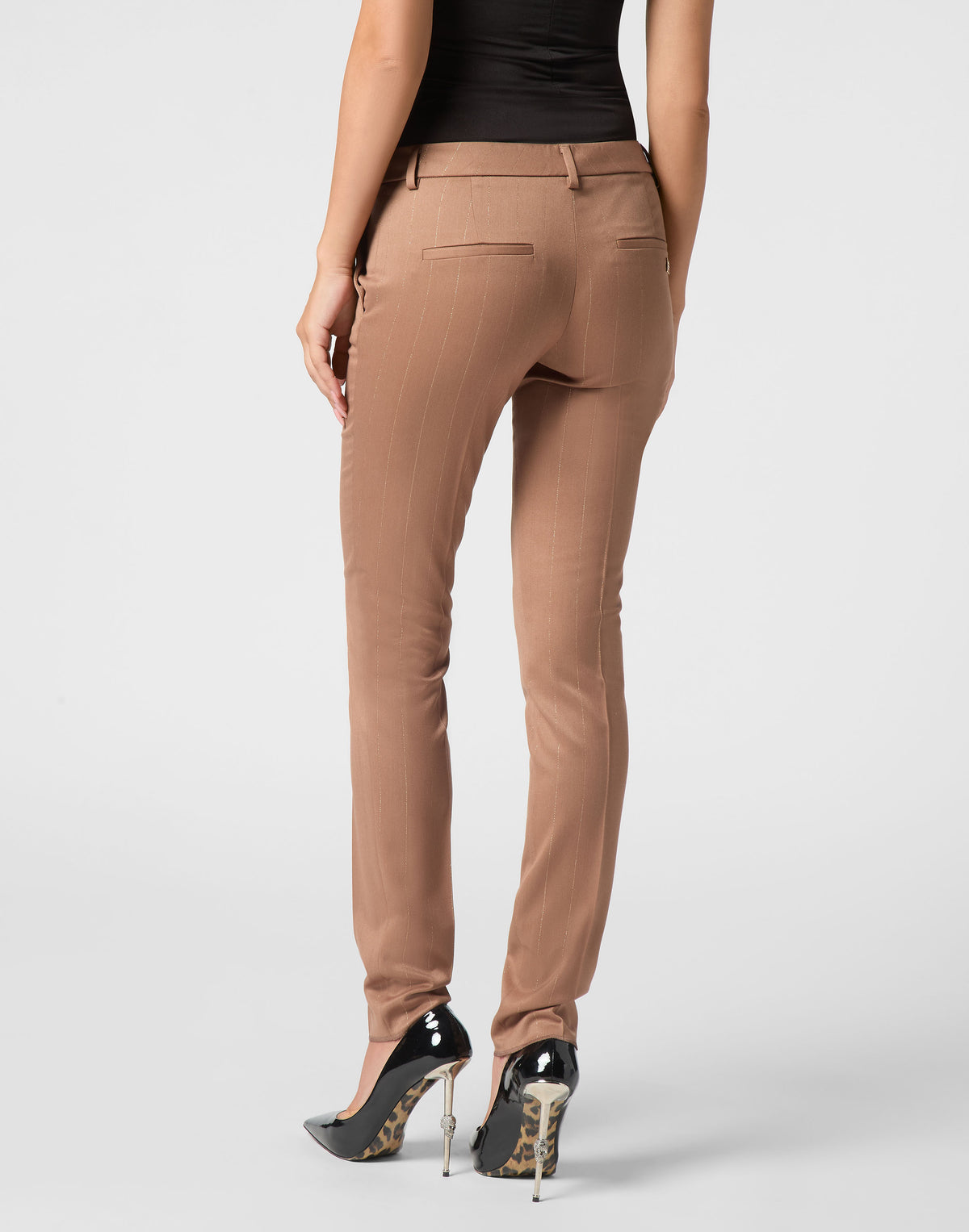 Pinstripe Chinos Fit Trousers