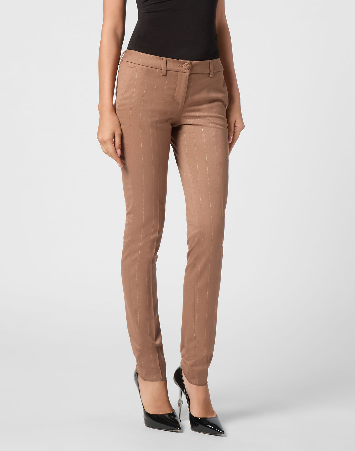 Pinstripe Chinos Fit Trousers