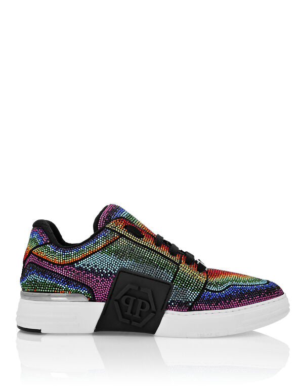 Suede Lo-Top Sneakers Strass Hexagon